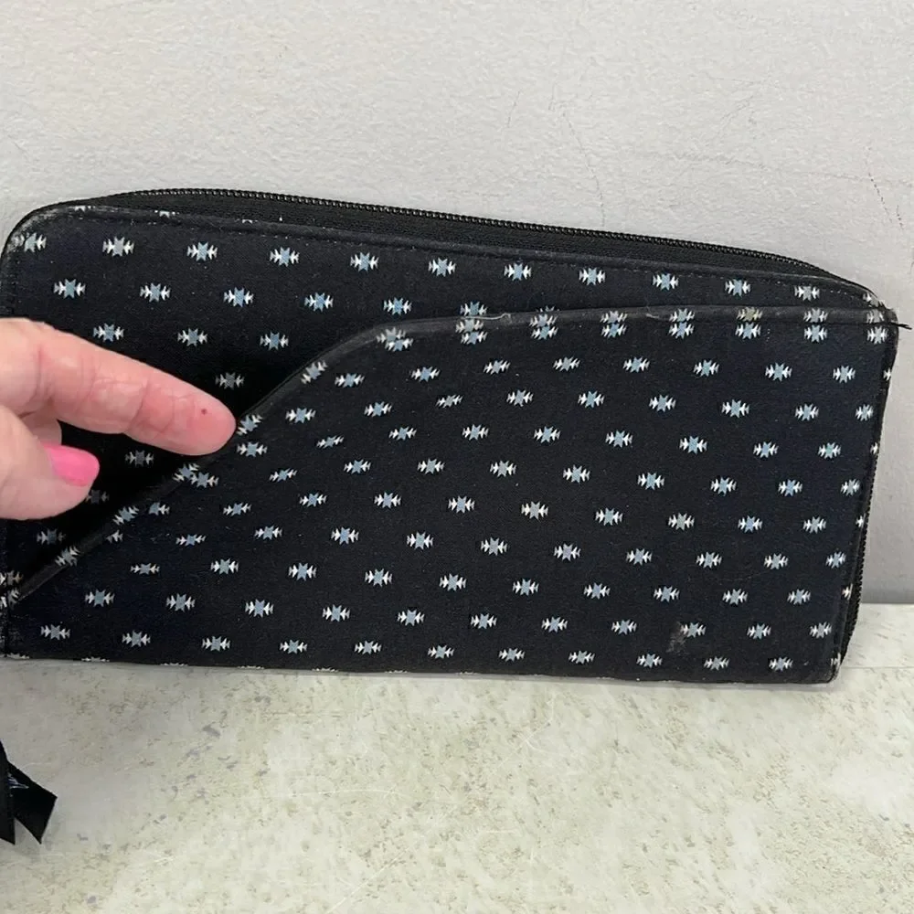 Vera Bradley Alpine Black Travel Wallet Organizer - Picture 2 of 7